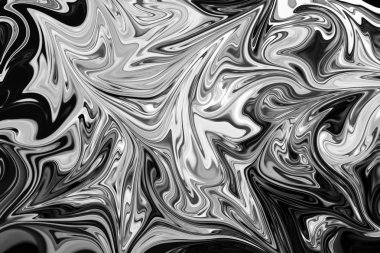 Soyut Gri Siyah ve Beyaz Mermer mürekkep desenli arka plan. Soyut Deseni Siyah, Beyaz, Gri Grafik Renk Sanatı Biçimi ile Sıvılaştır