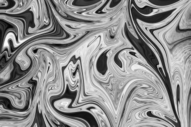 Soyut Gri Siyah ve Beyaz Mermer mürekkep desenli arka plan. Soyut Deseni Siyah, Beyaz, Gri Grafik Renk Sanatı Biçimi ile Sıvılaştır