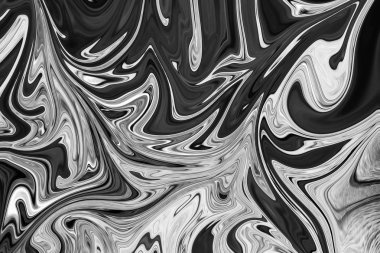 Soyut Gri Siyah ve Beyaz Mermer mürekkep desenli arka plan. Soyut Deseni Siyah, Beyaz, Gri Grafik Renk Sanatı Biçimi ile Sıvılaştır