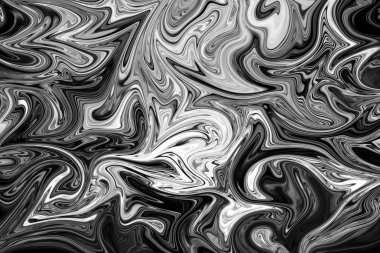 Soyut Gri Siyah ve Beyaz Mermer mürekkep desenli arka plan. Soyut Deseni Siyah, Beyaz, Gri Grafik Renk Sanatı Biçimi ile Sıvılaştır
