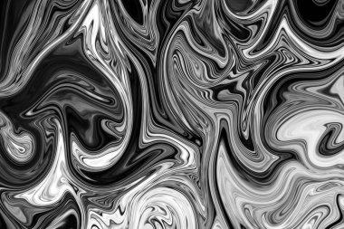 Soyut Gri Siyah ve Beyaz Mermer mürekkep desenli arka plan. Soyut Deseni Siyah, Beyaz, Gri Grafik Renk Sanatı Biçimi ile Sıvılaştır