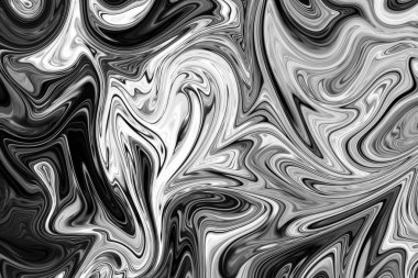 Soyut Gri Siyah ve Beyaz Mermer mürekkep desenli arka plan. Soyut Deseni Siyah, Beyaz, Gri Grafik Renk Sanatı Biçimi ile Sıvılaştır