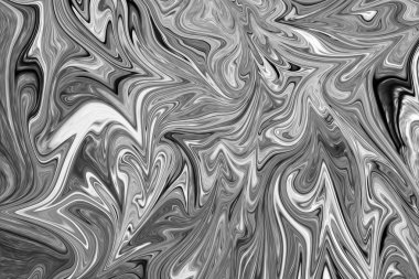 Soyut Gri Siyah ve Beyaz Mermer mürekkep desenli arka plan. Soyut Deseni Siyah, Beyaz, Gri Grafik Renk Sanatı Biçimi ile Sıvılaştır