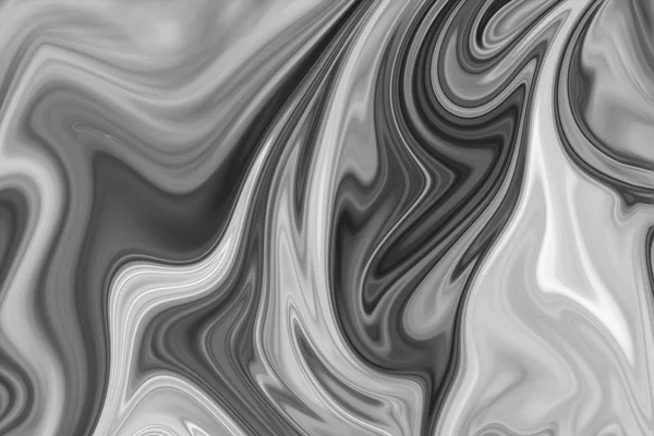 Résumé Gris Noir Blanc Marbre Ink Pattern Background Liquidez Modèle — Photo