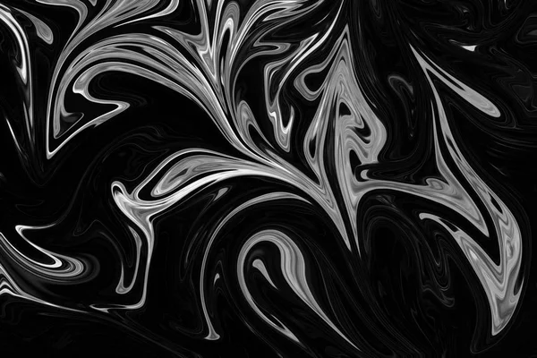 Abstract Gray Black White Marble Ink Pattern Background Liquify Abstract — Stock Photo, Image