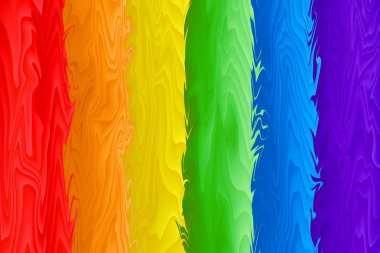 Gurur geçit töreni sırasında bir eşcinsel gökkuşağı bayrağı bulanık sinema. Lgbt hakları kavramı