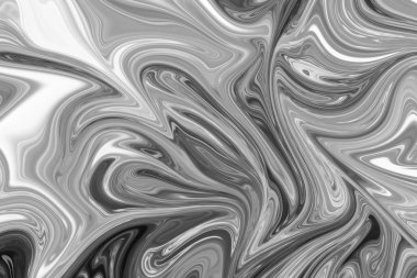 Soyut Gri Siyah ve Beyaz Mermer mürekkep desenli arka plan. Soyut Deseni Siyah, Beyaz, Gri Grafik Renk Sanatı Biçimi ile Sıvılaştır