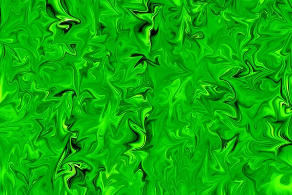 Liquify Abstract Pattern Ufo Green Black Graphics Color Art Form — Stock Photo, Image