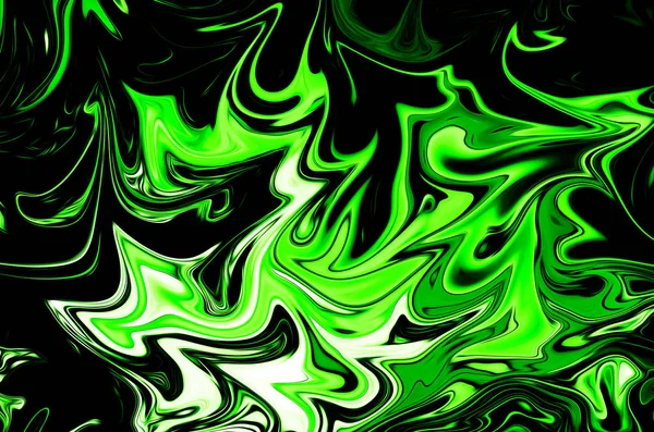 Liquify Abstract Pattern Ufo Green Black Graphics Color Art Form — стоковое фото