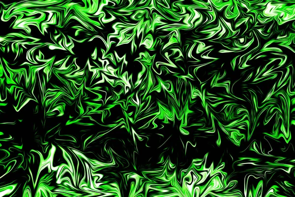 Liquidez Modèle Abstrait Avec Forme Art Couleur Graphique Verte Noire — Photo