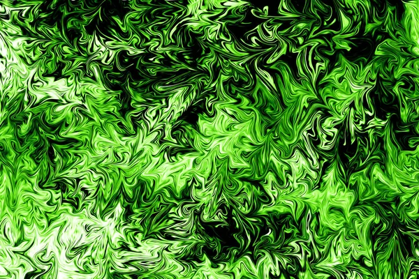 Liquify Abstract Pattern Ufo Green Black Graphics Color Art Form — Stock Photo, Image