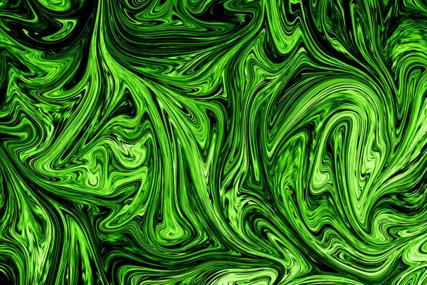 Modelo Abstracto Licuado Con Forma Arte Color Verde Negro Gráficos — Foto de Stock