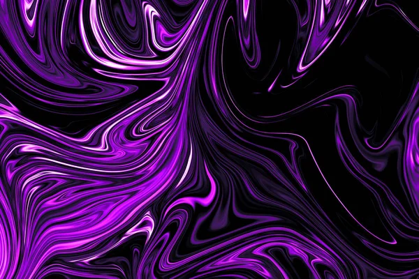 プロトン紫グラフィック カラー アート フォームと液体の抽象的なパターン。プロトンとデジタル背景紫抽象的な液体の流れ. — ストック写真