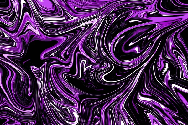 Modello astratto liquido con la forma di arte di colore della grafica viola di Proton. Sfondo digitale con flusso di liquido astratto viola Proton . — Foto Stock
