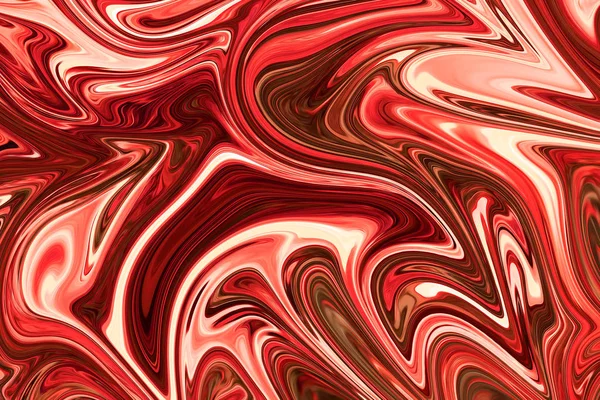 Modello astratto liquido con Red, FireBrick e Dark Red Graphics Color Art Form. Sfondo digitale con flusso liquido . — Foto Stock