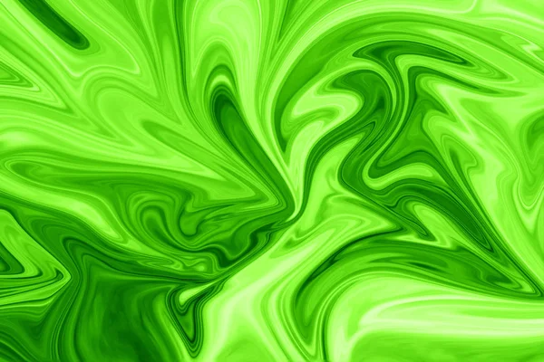 Liquid Abstract Pattern Ufo Green Black Graphics Color Art Form — Stock Photo, Image