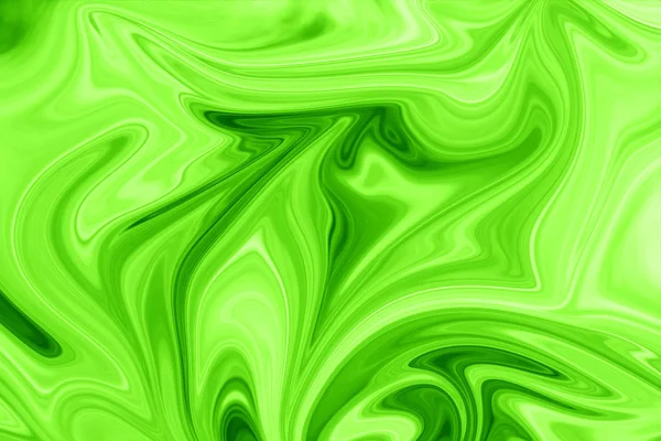 Liquid Abstract Pattern Ufo Green Black Graphics Color Art Form — Stock Photo, Image