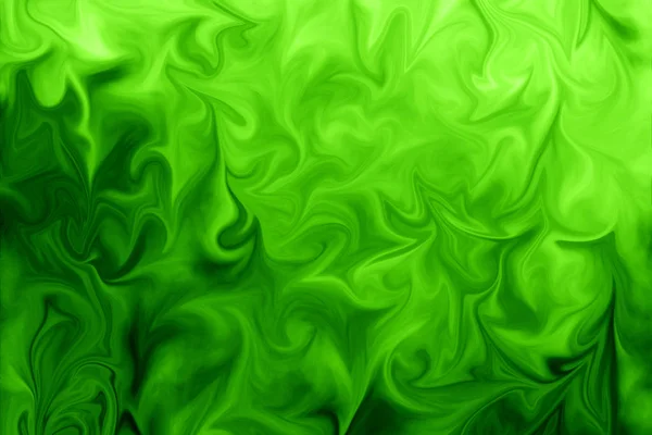 Liquid Abstract Pattern Ufo Green Black Graphics Color Art Form — Stock Photo, Image