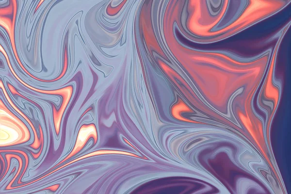 Patrón Abstracto Líquido Con Skyblue Coral Azul Rosa Gráficos Color — Foto de Stock