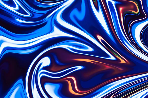 Рідкий Абстрактний Візерунок Неоновою Світловою Графікою Кольорова Форма Мистецтва Цифровий — стокове фото