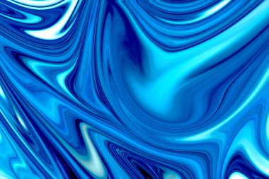 Modern sanat desen. Sıvı soyut buz kış desen mavi grafik renk sanat formu ile. Soyut sıvı akışı ile dijital arka plan.