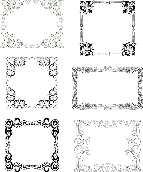Set Verschillende Decoratieve Frames — Stockvector