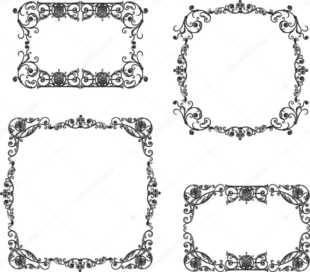 A set of the vintage decorative frames