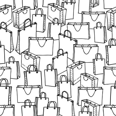 Vektör arka plan alışveriş torbaları