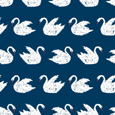 Beyaz yüzme kuğu sorunsuz arka plan