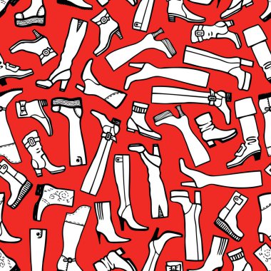 sorunsuz arka plan çeşitli kadın çizme