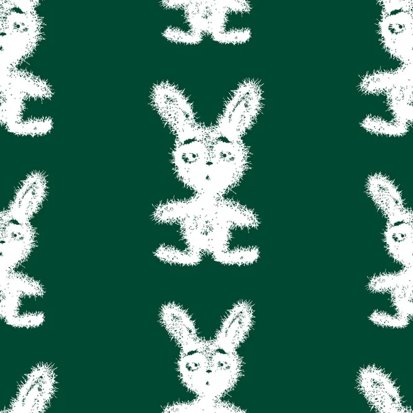 Бесшовный Фон Пушистого Игрушечного Кролика — стоковый вектор