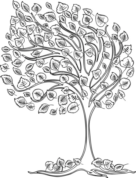 Векторний Малюнок Дерева Вітрі — стоковий вектор