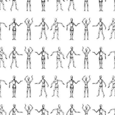 İnsan mankenlerinin kusursuz arka planı