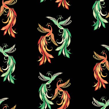 Muhteşem kuş çiftleri Dikişsiz desen