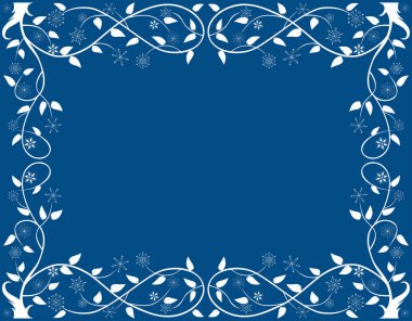 Dekoratif donmuş ağaç dallarının vektör arkaplanı