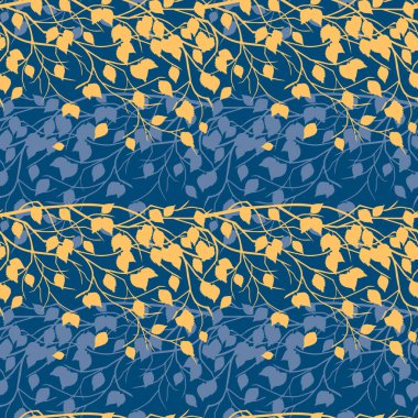  Sonbahar ağaç dalları siluetleri Dikişsiz deseni