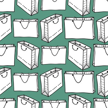 Satın alma için kağıt torbaların Dikişsiz deseni