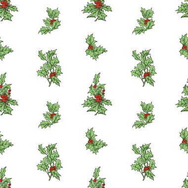 Kırmızı böğürtlenli çobanpüskülü dallarının kusursuz arka planı