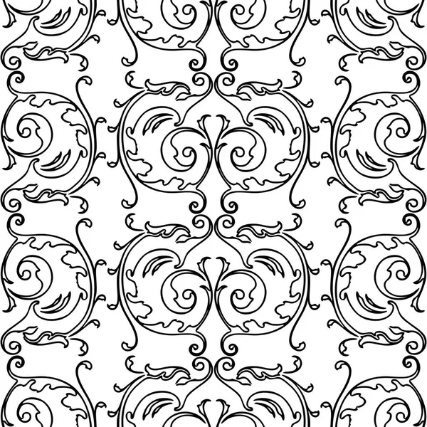 Motif Sans Couture Contours Éléments Décoratifs Vintage — Image vectorielle