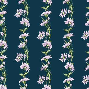 Çizimlerin kusursuz arka planı, bahçe papatyaları.