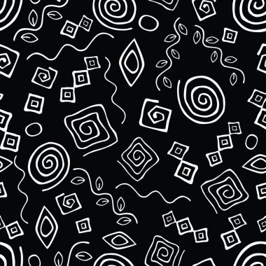 Çeşitli geometrik elementlerle kusursuz desen