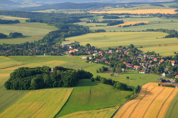 Upper lusatia from the air bolloonride