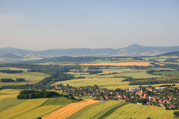 Upper lusatia from the air bolloonride