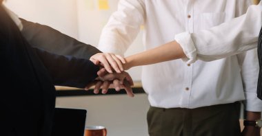 Takım çalışması Birlikte Eller Destek İş Takımı Konsepti