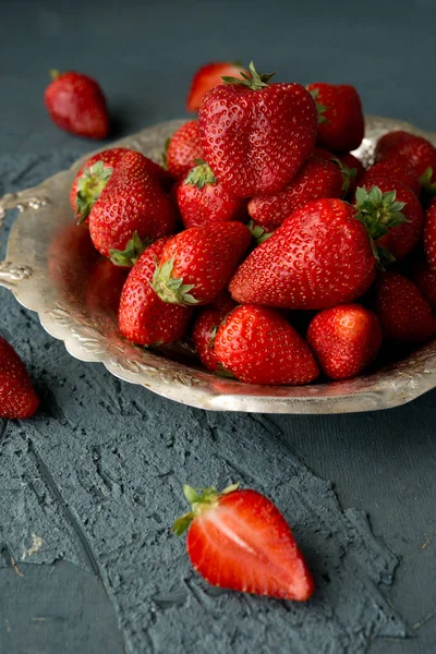 Fresh red strawberry. Natural food.