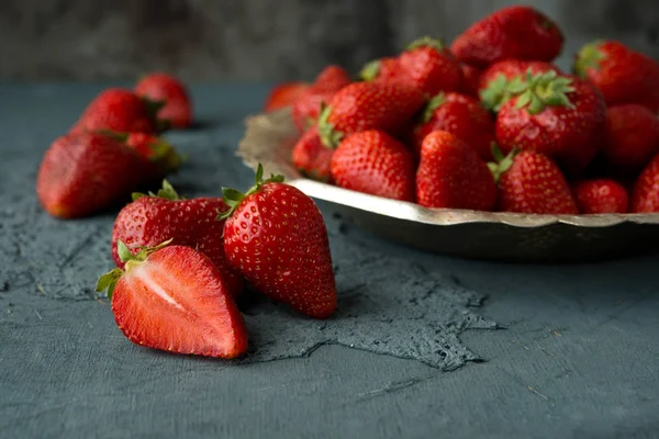 Fresh red strawberry. Natural food.