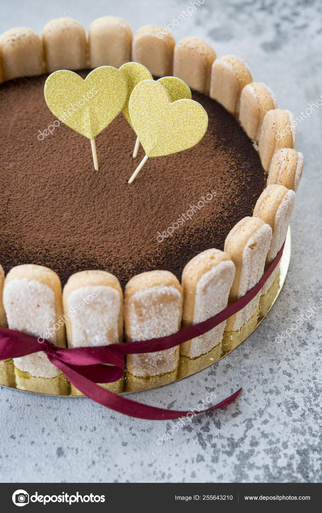 Birthday Cake Traditional Italian Tiramisu Dessert Stock Photo Image By C Gekachka