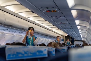Suvannabhumi Airport, Bangkok, Tayland - 23 Mart 2019: Fligh