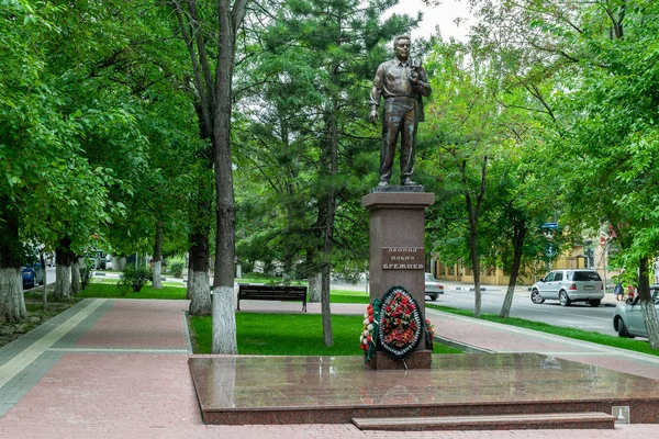 Um monumento a Leonid Brezhnev — Fotografia de Stock