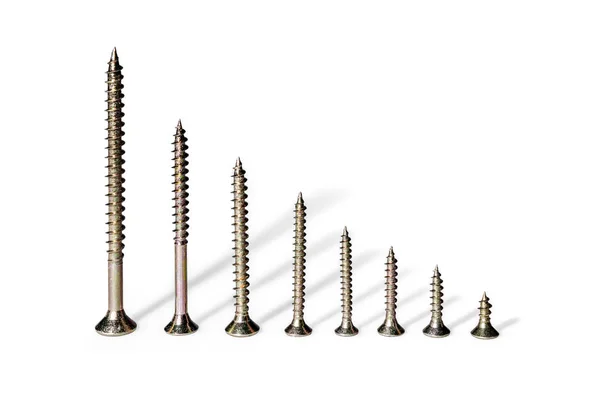Set of various size screws — Stock Photo, Image
